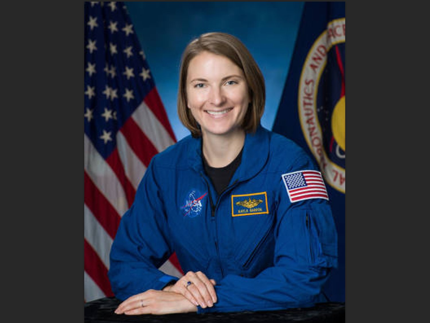 NASA astronaut Kayla Barron, from Richland, floated through the hatch of her spacecraft to board the International Space Station Thursday evening.